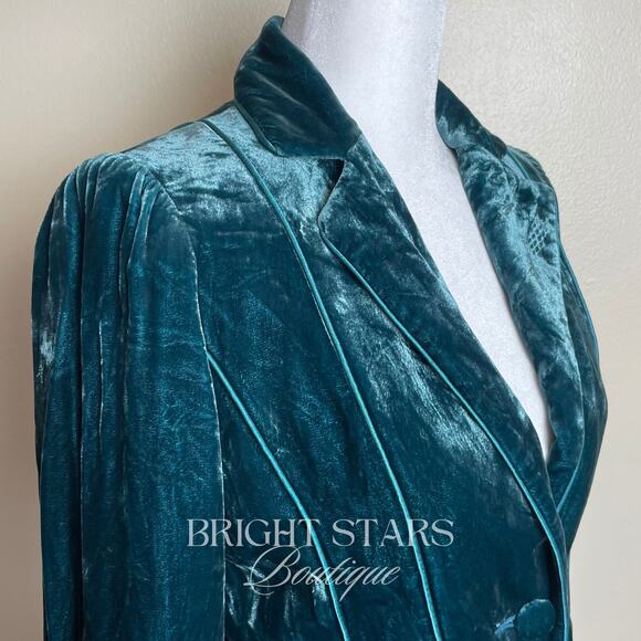 Extremely Rare Teal Velvet Blazer ASO Lorelai Gilmore Girls As Seen On Classic - Picture 9 of 12